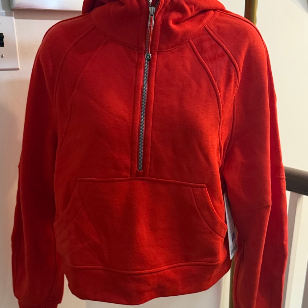 NWT Lululemon scuba oversized half-zip hoodie XS/S in hot heat